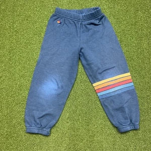 Kids Aviator Nation 5 Stripe Collection Blue Sweatpants Size 4 - Picture 1 of 14