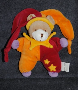 🍀Plush BABYNAT BABY'NAT blanket bear hat orange red old model 16 cm - Picture 1 of 2
