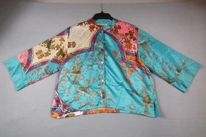 Conjunto de pijama Natori para mujer grande satinado floral estampado asiático botón top pantalones dormir - Imagen 1 de 14