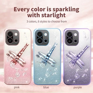 For OnePlus 13T, Fashion Bling Glitter Butterfly Stand Soft Clear Cover Case - Picture 1 of 17