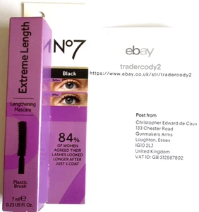 No7 extreme length waterproof mascara black 7ml (BOXED) - Picture 1 of 1