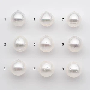 11-12mm White South Sea Pearl Drop Shape, Loose Undrilled Natural Color, SKU # - Picture 1 of 69