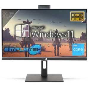 All In One 22" I3 Ram 16Gb Ssd 480Gb Windows 11 Pro Aio Computer Vesa Pc Aio Lcd - Picture 1 of 8