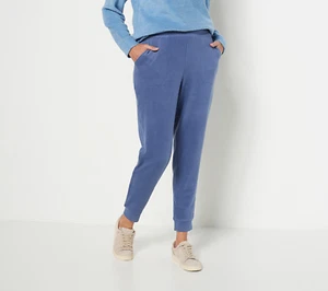 Denim & Co. Comfort Zone Fleece Jogger w/ Pockets sz 5X True seafoam lght green - Picture 1 of 3