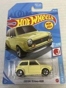 Hot Wheels HW J-Imports Custom ‘70 Honda N600 7/10 Yellow Diecast Car 187/250 - Picture 1 of 8