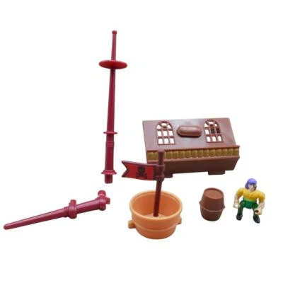 Blue Box Hidden Adventures Barco Pirata 34104 Lote de PIEZAS: Marinero, Barril, Mástil Foto 1 de 4