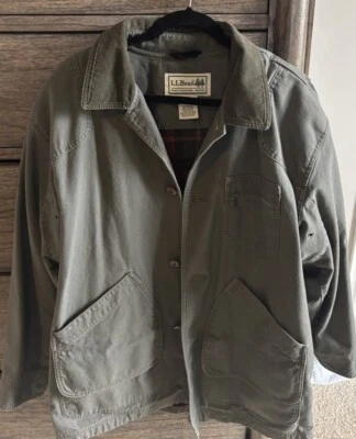 LL BEAN Men's Original Field Coat  Olive Green Large  - Image 1 of 3