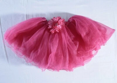 Unbranded pink multi layer tulle skirt Sz 4  tutu flowerstretch elastic waist - Image 1 of 4