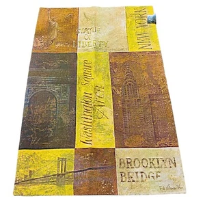 New York Washington Square Arch Brooklyn Bridge Grande Tapestry Wall Hanging - Picture 1 of 2