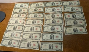 Lot of 26 x $2 Red Seal United State Notes - Picture 1 of 23