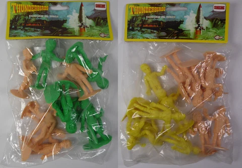 24 Vintage PVC Figurines Thunderbirds '60s 8cm Comansi Toy FT2 Cover