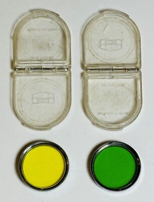LENS FILTER: Zeiss Ikon -1 S27 Germany - G 2x and GR 2x - Green & Yellow - Image 1 of 4