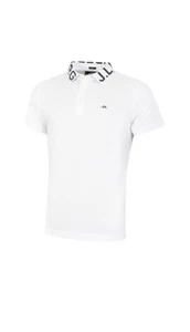 J.Lindeberg Men's Gus Regular Wicking Golf Polo Shirt, White - Picture 1 of 6