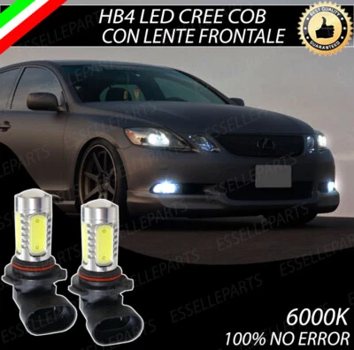 COPPIA LAMPADE FENDINEBBIA HB4 LED CREE COB CANBUS LEXUS GS MK3 6000K NO ERROR - Immagine 1 di 4