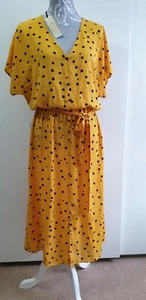 Billie & Blossom Yellow Spot Print Shirt Dress UK 12 EUR 40 - Picture 1 of 7