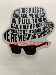 Blues Brothers Movie Sticker ~ Water Bottle ~ Laptop ~ Tumbler ~ Vinyl Car Decal - Picture 1 of 1