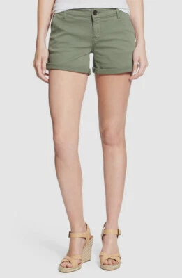 89 美元 Mavi 牛仔女式绿色弹力卷边袖口下摆牛仔短裤 26 码 — 第 1/4 张图片