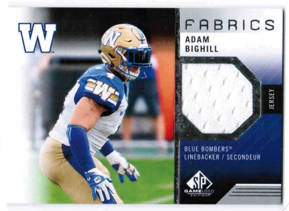 2021 SP GAME USED CFL FOOTBALL FABRICS JERSEY CARDS XX U-Pick From List - Image 1 of 1