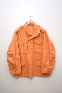 United Colors Of Benetton Orange M-65 Jacket Made In Italy - Picture 1 of 6