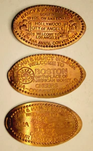 NANCY & JOHN WILSON ANA CONVENTION Pressed Penny Lot ~ 2009 2010 2011 - Picture 1 of 1