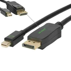 Mini DisplayPort to DisplayPort Cable Mini DP to DP Adapter HD Video 2K 4K 60Hz - Picture 1 of 11