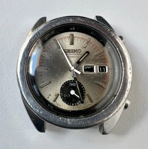 SEIKO 6139-6012 Automatic Chronograph Watch Vintage Mens Gray Dial 6139-6040 - Picture 1 of 8