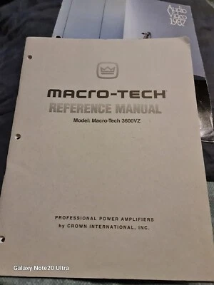 Crown Macro-Tech 3600VZ Reference Manual  - Image 1 of 4