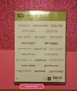 Stampin Up Y MUCHOS MÁS Montaje Aferrado Cumpleaños Amor Guión Sentimiento Nuevo - Imagen 1 de 2