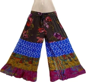 Sacred Threads Hippie Boho Festival No Match Tiered Palazzo Pants 223031 G - Picture 1 of 7