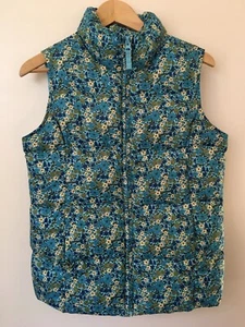 Chaleco acolchado LANDS' END para niños azul floral plumón/pluma - para niña talla L/14 ¡COMO NUEVO! - Imagen 1 de 6