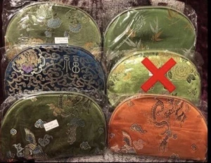 (5 pc Set) SATIN Floral "Nesting" Cosmetic Travel Bags - Picture 1 of 8