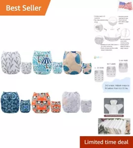 Pocket Cloth Diapers Reusable, Washable Adjustable, One Size for Baby Boys an... - Picture 1 of 10