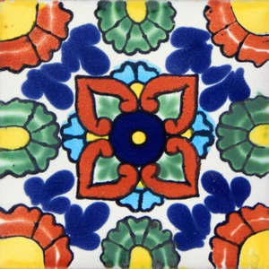 Piastrelle 3 piedi quadrati ceramica messicana talavera piastrelle fatte a mano 27 pezzi 4x4 - C287 - Foto 1 di 1