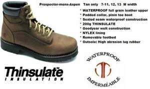 Nuevas Botas de Senderismo Para Hombre Prospector ASPEN Cuero - Imagen 1 de 3