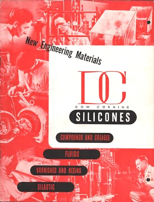 1945 DOW CORNING SILICONES vintage industrial facts circular MIDLAND, MICHIGAN - Image 1 of 4