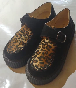 Women's Bamboo Suede Creepers cheetah print size 7 - Picture 1 of 5