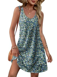 Summer Dresses for Women 2024 Loose V Neck Sleeveless Casual Dress Sundresses... - Picture 1 of 5