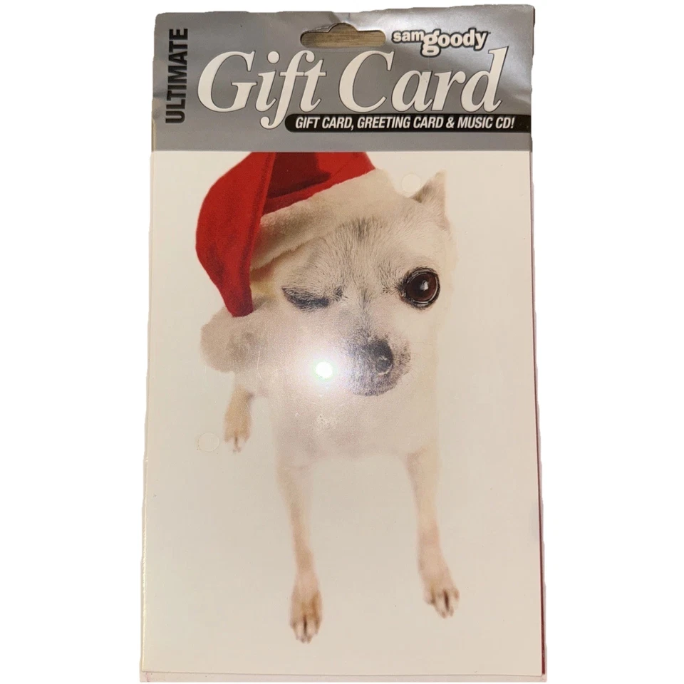 Chihuahua Ultimate Sam Goody Giftcard Greeting Card and Music CD Christmas New Foto 1 de 4