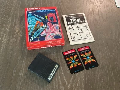 Tron Deadly Discs Intellivision 1982 W/Box Instructions Overlays COMPLETE TESTED - Image 1 of 2