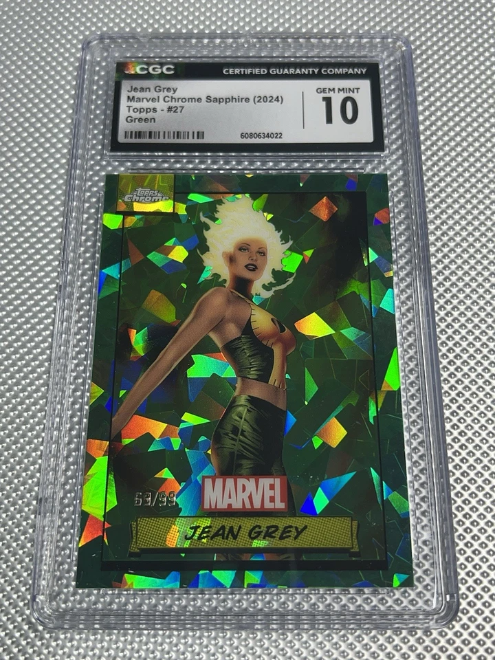 Jean Grey 2024 Topps Cromo Marvel Zafiro Edición #27 Verde/99 Foto 1 de 2