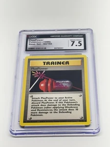 1999 Pokémon Base Set PlusPower Trainer CGC 7.5 NM+ WOTC Vintage Card 84/102 - Picture 1 of 1