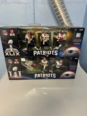 New England Patriots McFarlane NFL Super Bowl 3 paquetes Brady Gronk Edelman blanco Foto 1 de 4