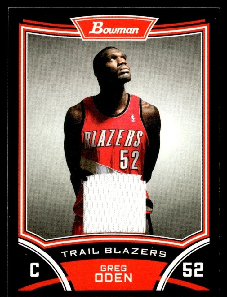 2008-09 Bowman Retail Relics Greg Oden novato Portland Trail Blazers #BSRGO Foto 1 de 2