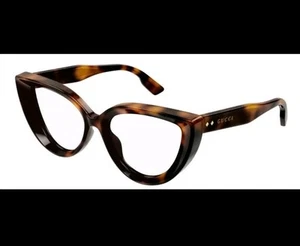 GUCCI Eyeglasses GG 1530O 002 Havana & Gold Frames Glasses Eyewear Rx 52-17-145 - Picture 1 of 2