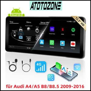 ATOTO 12.3" Android 4+64GB Apple Carplay Autoradio Für Audi A4/A5 B8/B8.5 09-16 - Bild 1 von 7
