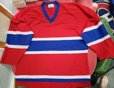 BONITA Camiseta de Hockey Trimark Adulto XL De Colección Años 80 Montreal Canadiens Color Malla Foto 1 de 4