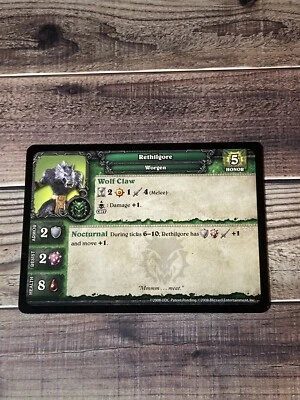 Rethilgore World of Warcraft Miniatures WoW Card 2008 Upper Deck - Image 1 of 2
