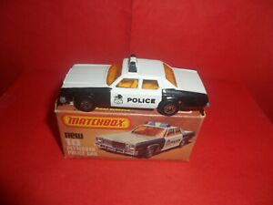 Matchbox 75 #10-Plymouth Police Car,Nr Mint In Excellent Orig 'K' Type Box,1979.