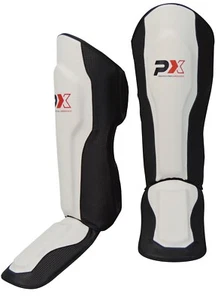 PX Schienbein-Spannschutz FIGHT PRO schwarz-weiß - Bild 1 von 3