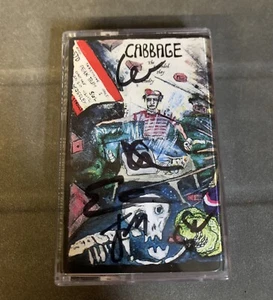 CABBAGE THE EXTENDED PLAY OF CRUELTY FULLY SIGNED CASSETTE TAPE EP NEW - Picture 1 of 2
